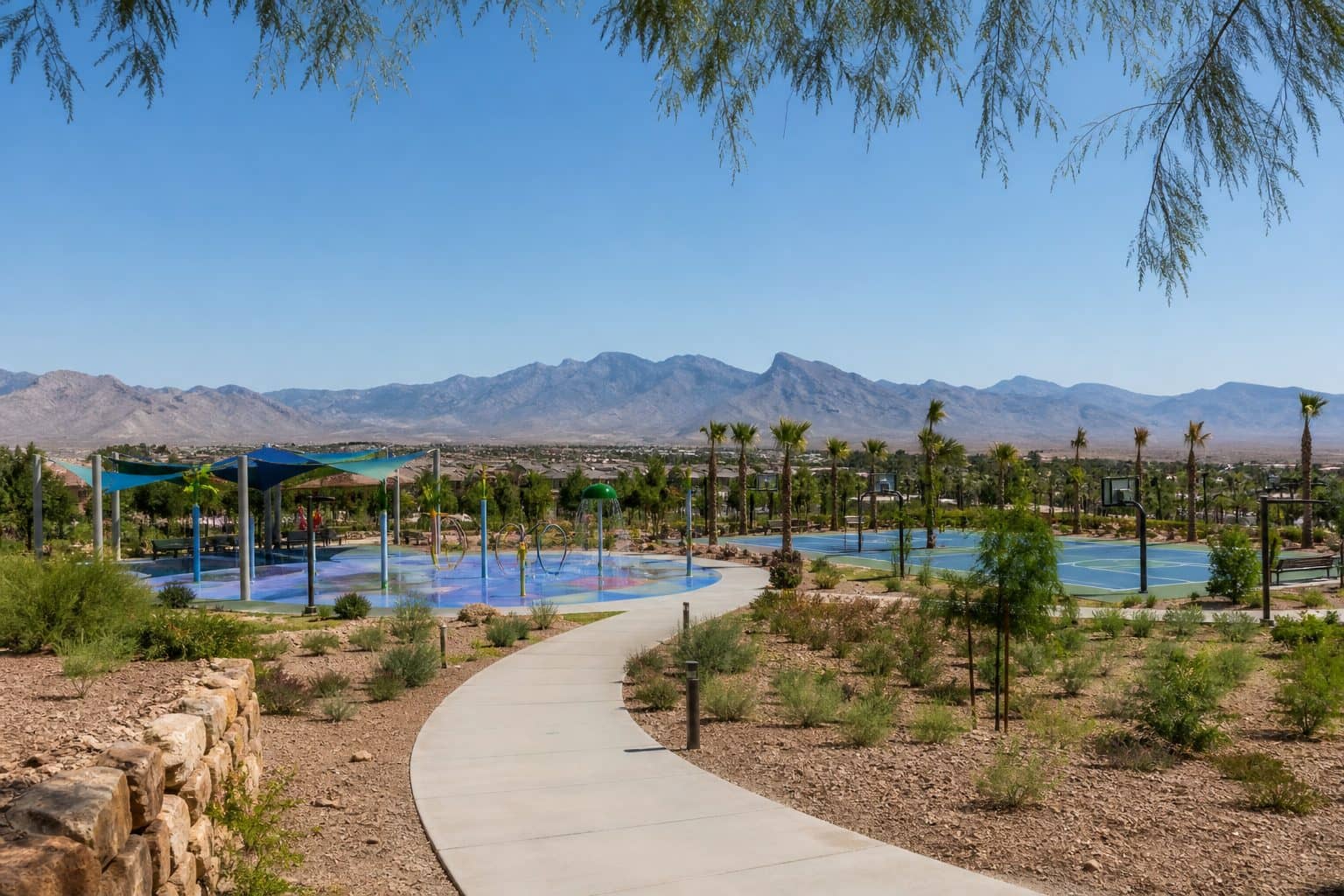 Skye Canyon pool and clubhouse near Terra at Skyeview in Las Vegas